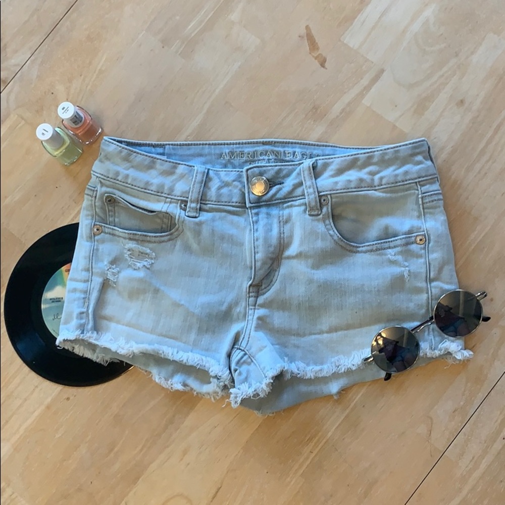 american eagle denim shorts